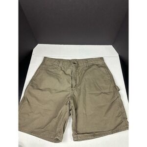 VTG Carhartt Shorts Mens 38 Brown Carpenter 8" Canvas Utility Workwear B144 LBR